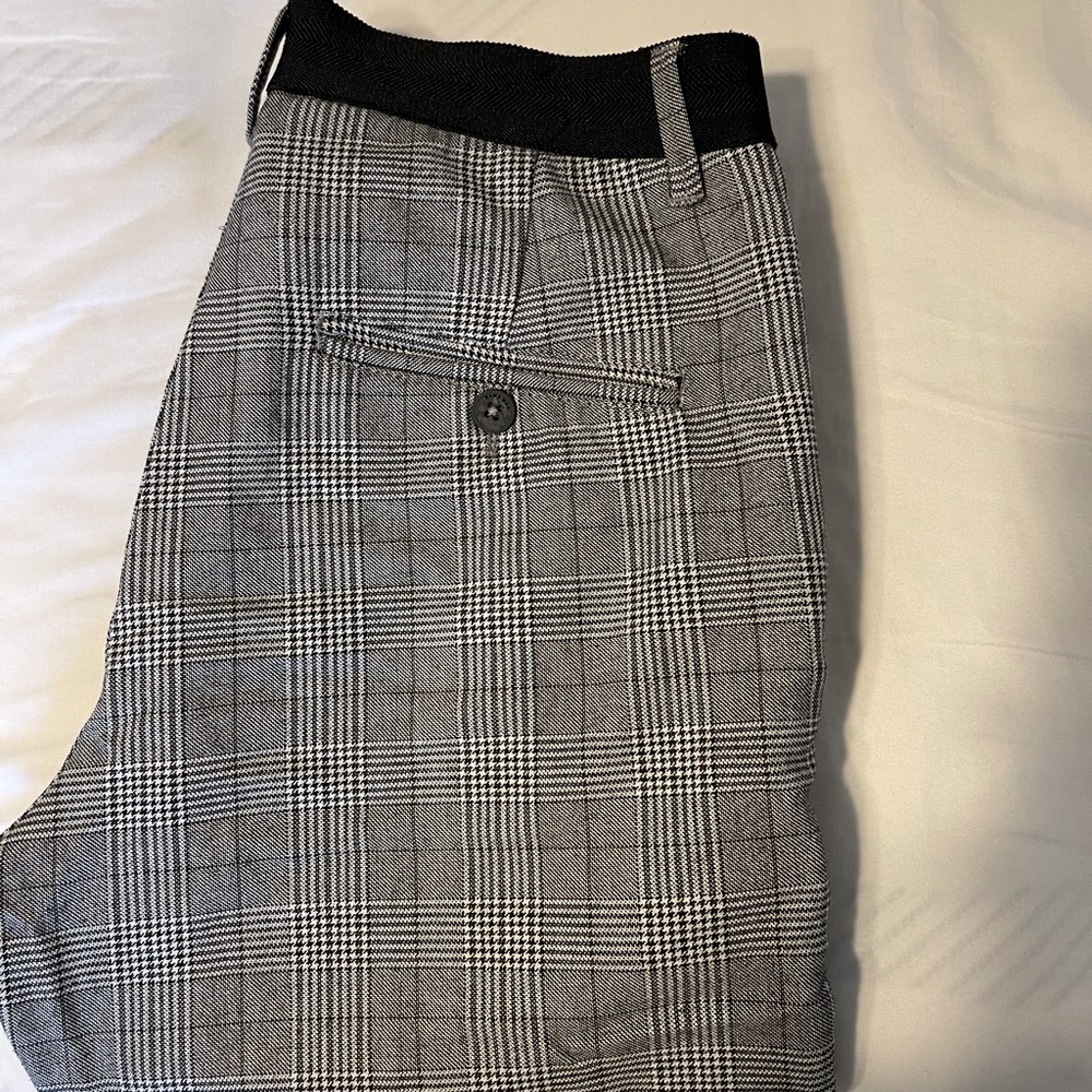 Men’s Zara grey plaid pants size xs
